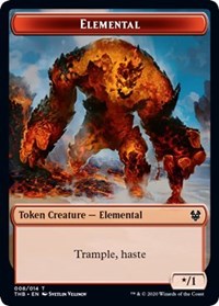 Elemental // Satyr Double-Sided Token [Theros Beyond Death Tokens] | Black Swamp Games