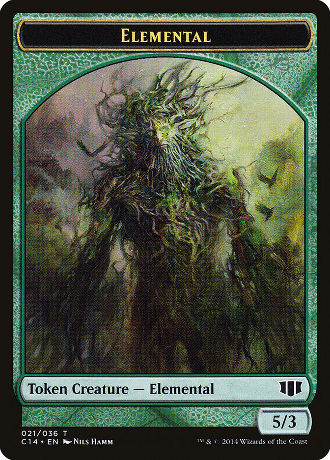 Elemental // Beast (019/036) Double-Sided Token [Commander 2014 Tokens] | Black Swamp Games