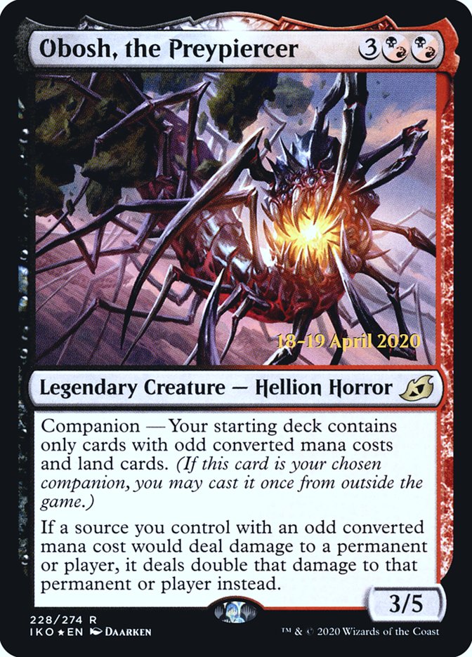 Obosh, the Preypiercer [Ikoria: Lair of Behemoths Prerelease Promos] | Black Swamp Games