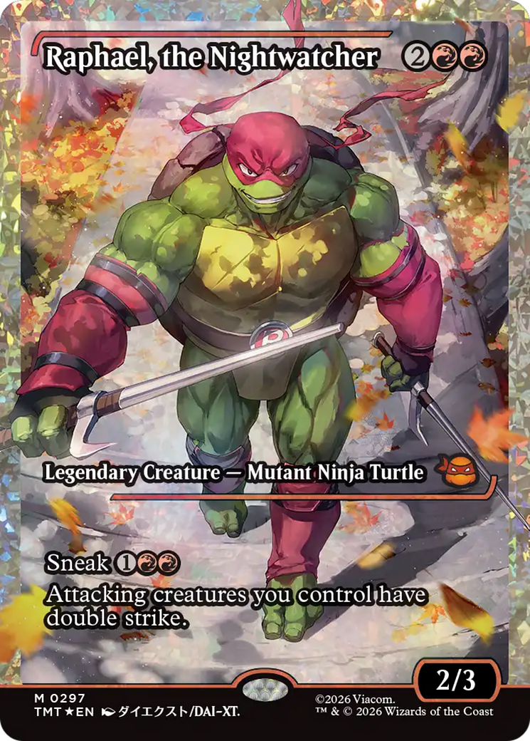 Raphael, the Nightwatcher (Showcase) (Fracture Foil) [Teenage Mutant Ninja Turtles] | Black Swamp Games