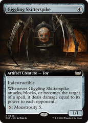 Giggling Skitterspike (Extended Art) [Duskmourn: House of Horror Commander] | Black Swamp Games