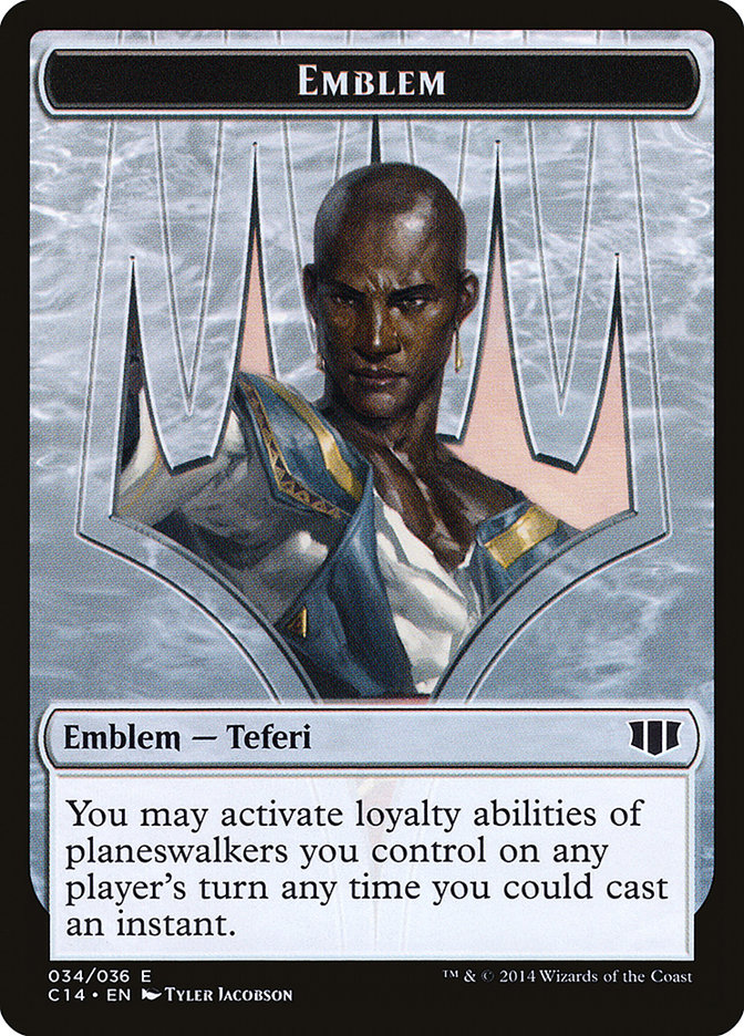 Teferi, Temporal Archmage Emblem // Zombie (011/036) Double-Sided Token [Commander 2014 Tokens] | Black Swamp Games