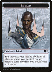 Teferi, Temporal Archmage Emblem // Zombie (011/036) Double-Sided Token [Commander 2014 Tokens] | Black Swamp Games