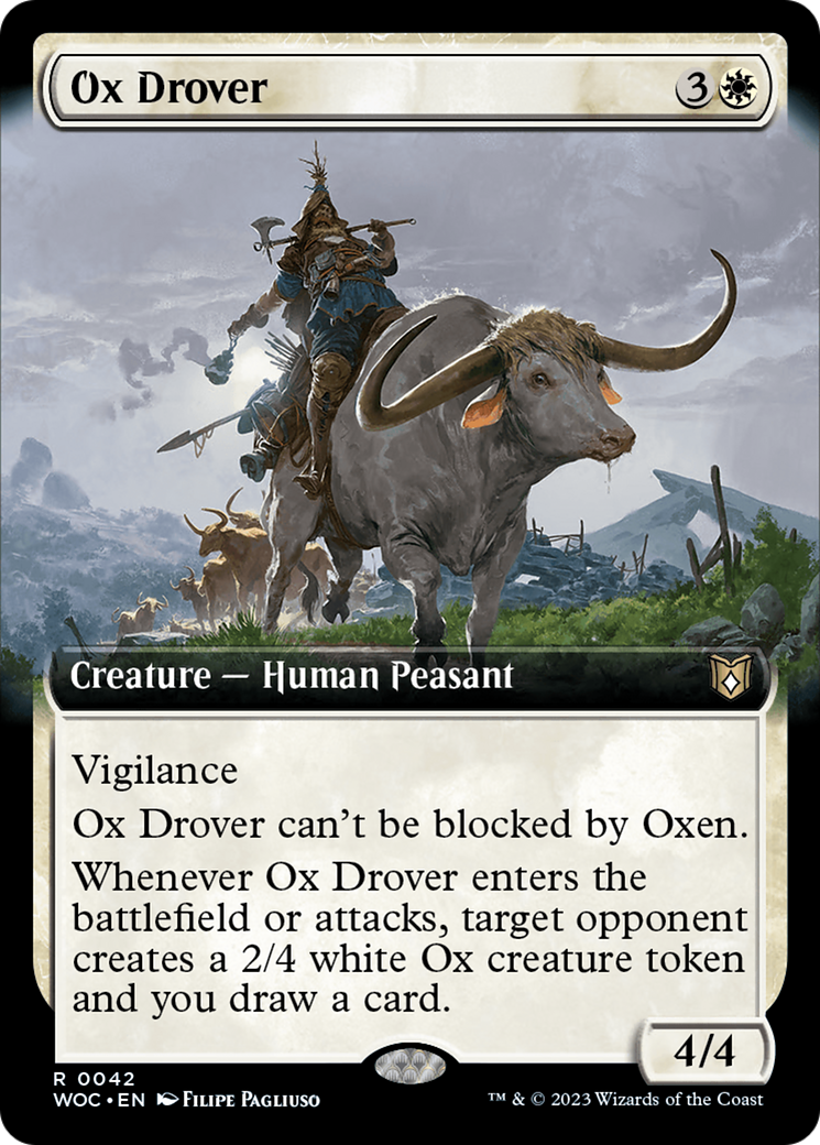 Ox Drover (Extended Art) [Wilds of Eldraine Commander] | Black Swamp Games