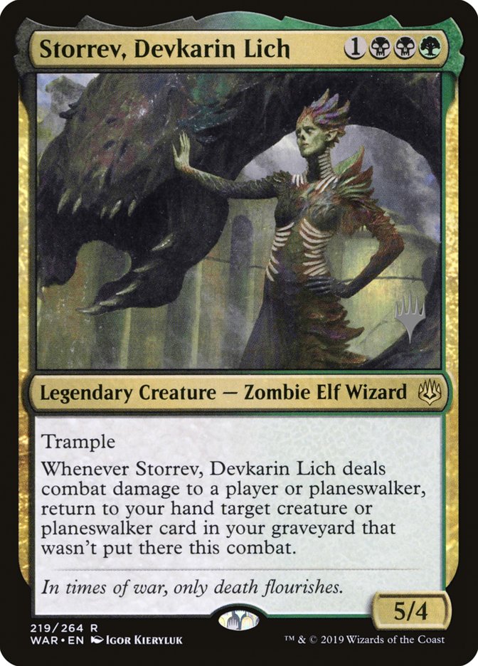 Storrev, Devkarin Lich (Promo Pack) [War of the Spark Promos] | Black Swamp Games