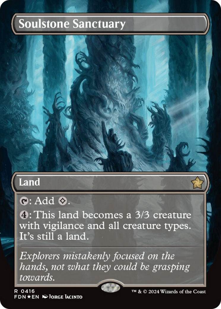 Soulstone Sanctuary (Borderless) (Mana Foil) [Foundations] | Black Swamp Games