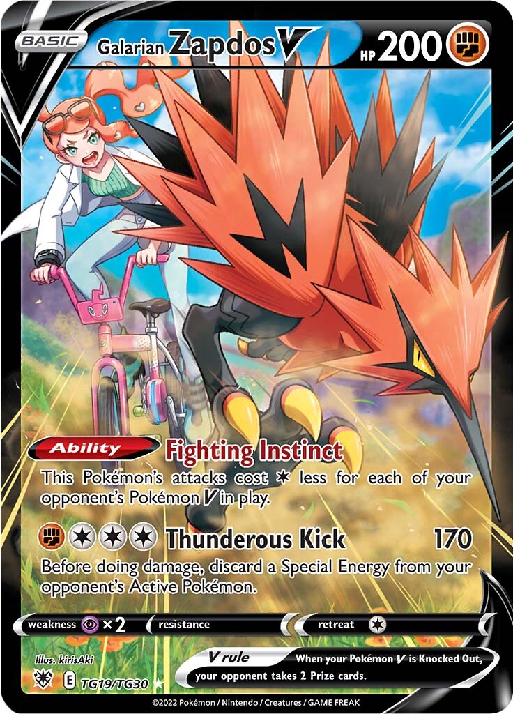 Galarian Zapdos V (TG19/TG30) [Sword & Shield: Astral Radiance] | Black Swamp Games