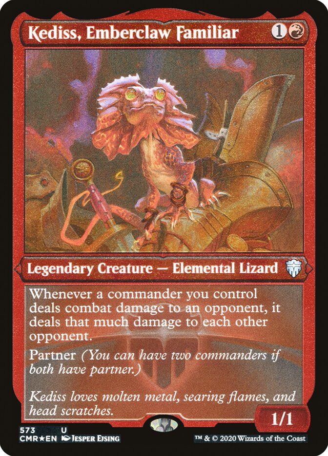 Kediss, Emberclaw Familiar (Etched) [Commander Legends] | Black Swamp Games