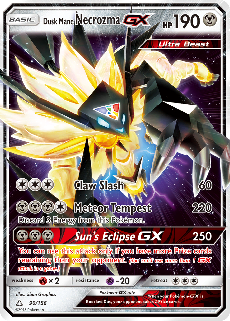 Dusk Mane Necrozma GX (90/156) [Sun & Moon: Ultra Prism] | Black Swamp Games