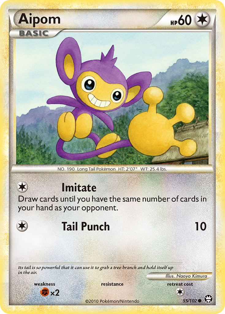 Aipom (55/102) [HeartGold & SoulSilver: Triumphant] | Black Swamp Games