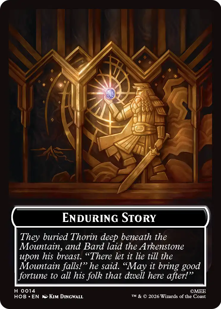 Dwarf // Enduring Story Double-Sided Token [The Hobbit Tokens] | Black Swamp Games