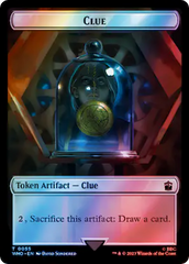 Copy // Clue (0055) Double-Sided Token (Surge Foil) [Doctor Who Tokens] | Black Swamp Games