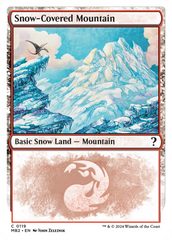 Snow-Covered Mountain (White Border) [Mystery Booster 2] | Black Swamp Games