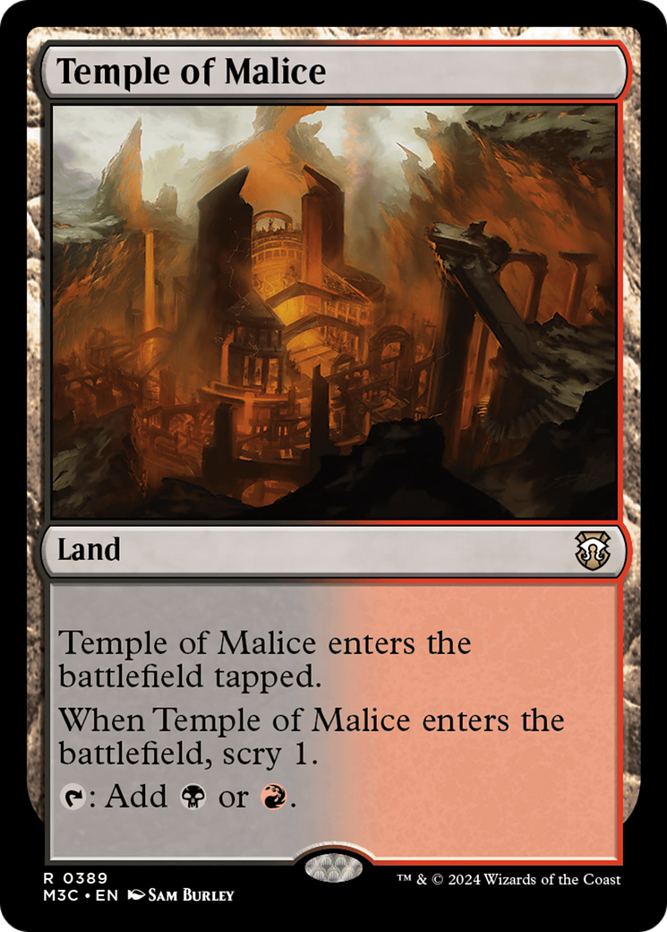 Temple of Malice (Ripple Foil) [Modern Horizons 3 Commander] | Black Swamp Games