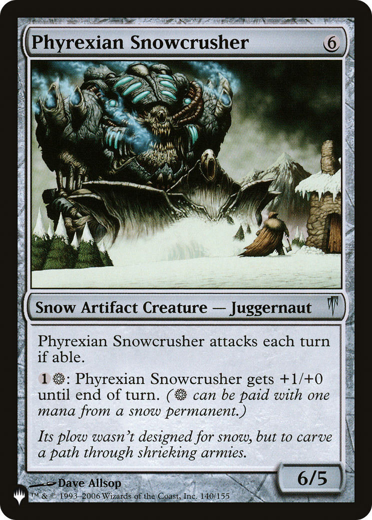 Phyrexian Snowcrusher [The List] | Black Swamp Games