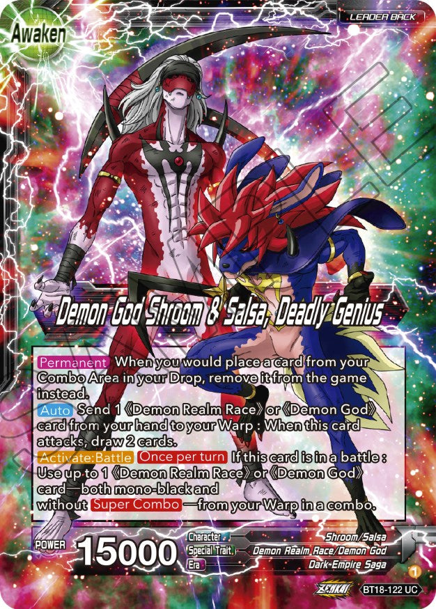 Shroom & Salsa // Demon God Shroom & Salsa, Deadly Genius (BT18-122) [Dawn of the Z-Legends] | Black Swamp Games