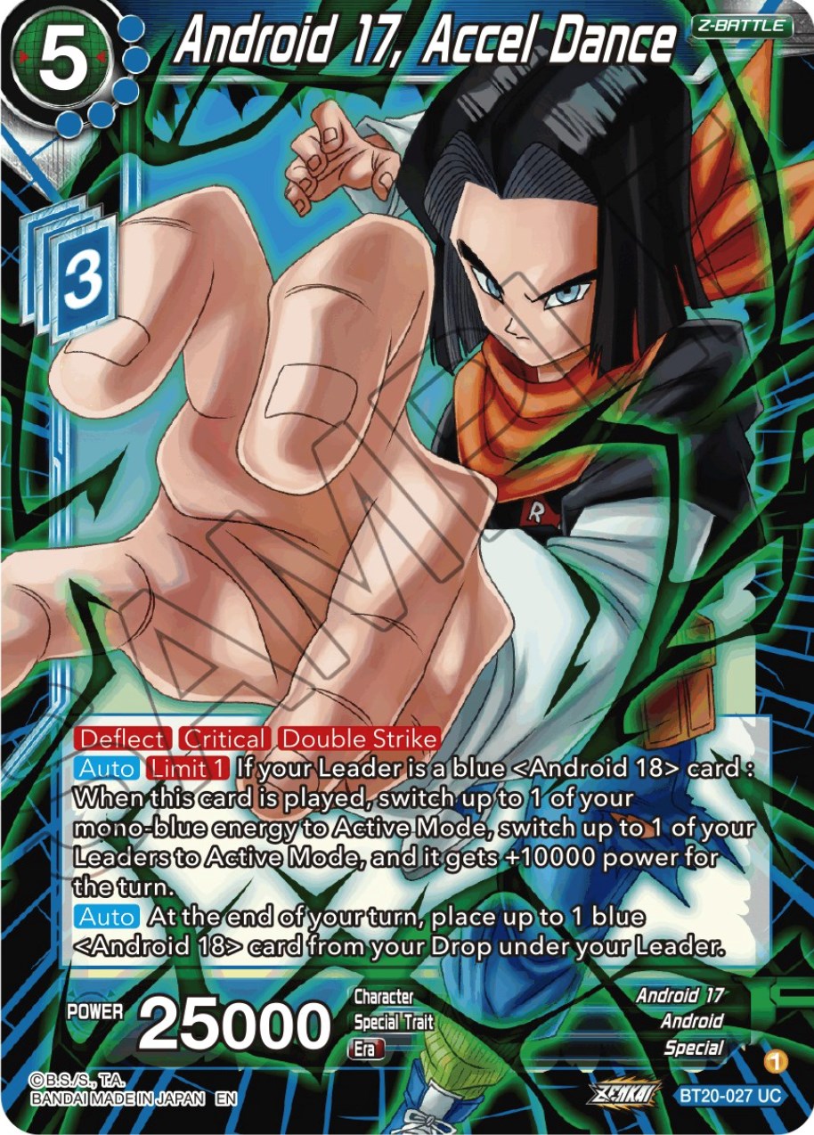 Android 17, Accel Dance (BT20-027) [Power Absorbed] | Black Swamp Games
