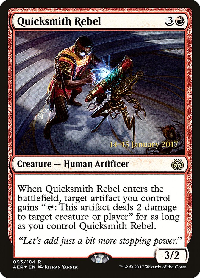 Quicksmith Rebel [Aether Revolt Prerelease Promos] | Black Swamp Games