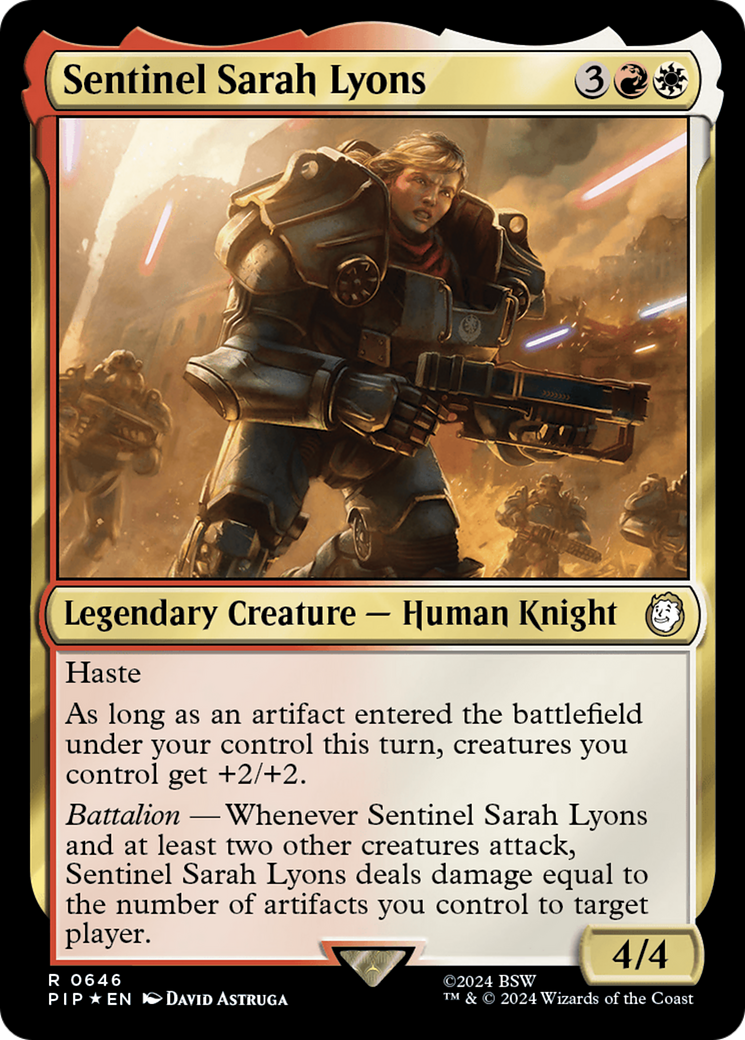 Sentinel Sarah Lyons (Surge Foil) [Fallout] | Black Swamp Games