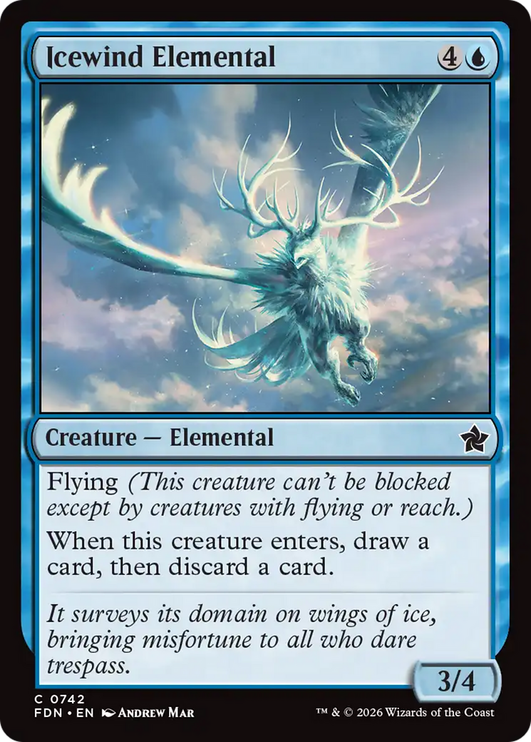 Icewind Elemental (0742) [Foundations] | Black Swamp Games