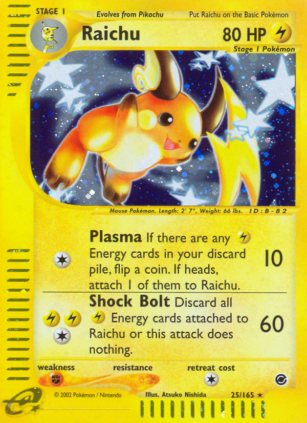 Raichu (25/165) [Expedition: Base Set] | Black Swamp Games