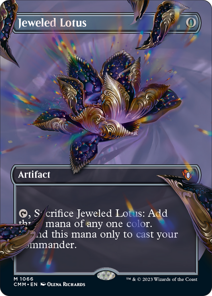 Jeweled Lotus (Borderless Textured Foil Frame Break) [Commander Masters] | Black Swamp Games