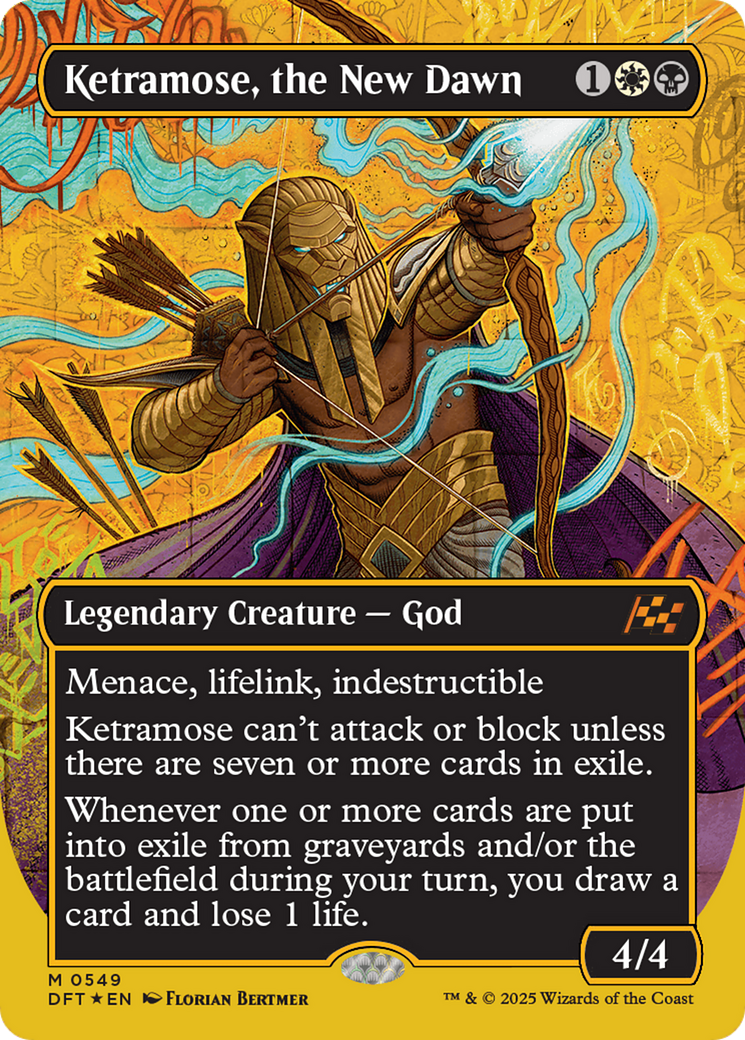 Ketramose, the New Dawn (Borderless) (First-Place Foil) [Aetherdrift] | Black Swamp Games