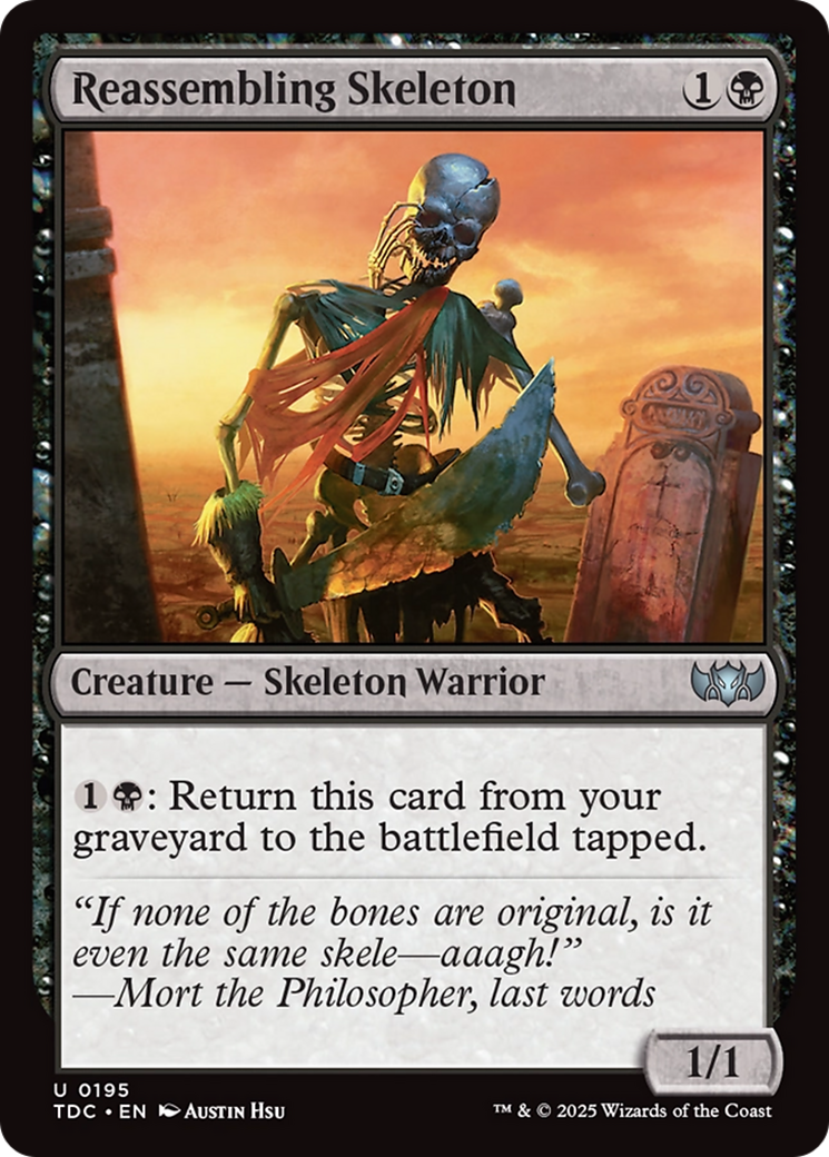 Reassembling Skeleton [Tarkir: Dragonstorm Commander] | Black Swamp Games