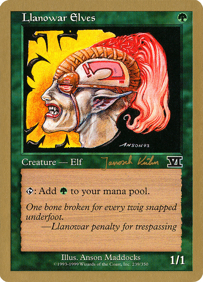 Llanowar Elves (Janosch Kuhn) [World Championship Decks 2000] | Black Swamp Games