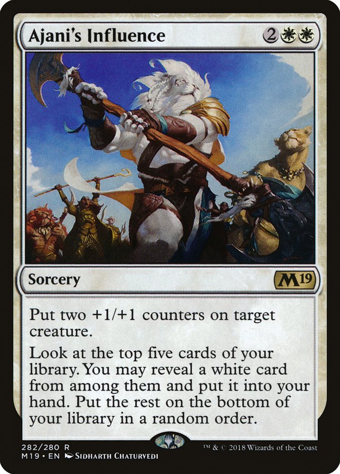 Ajani's Influence [Core Set 2019] | Black Swamp Games