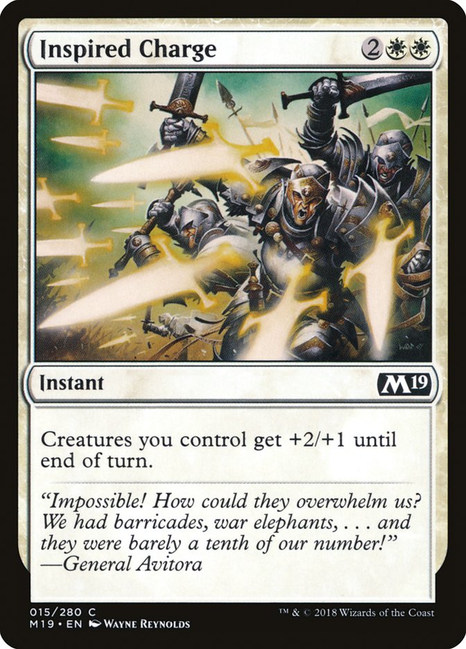 Inspired Charge [Core Set 2019] | Black Swamp Games