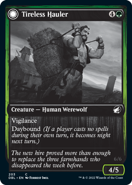 Tireless Hauler // Dire-Strain Brawler [Innistrad: Double Feature] | Black Swamp Games