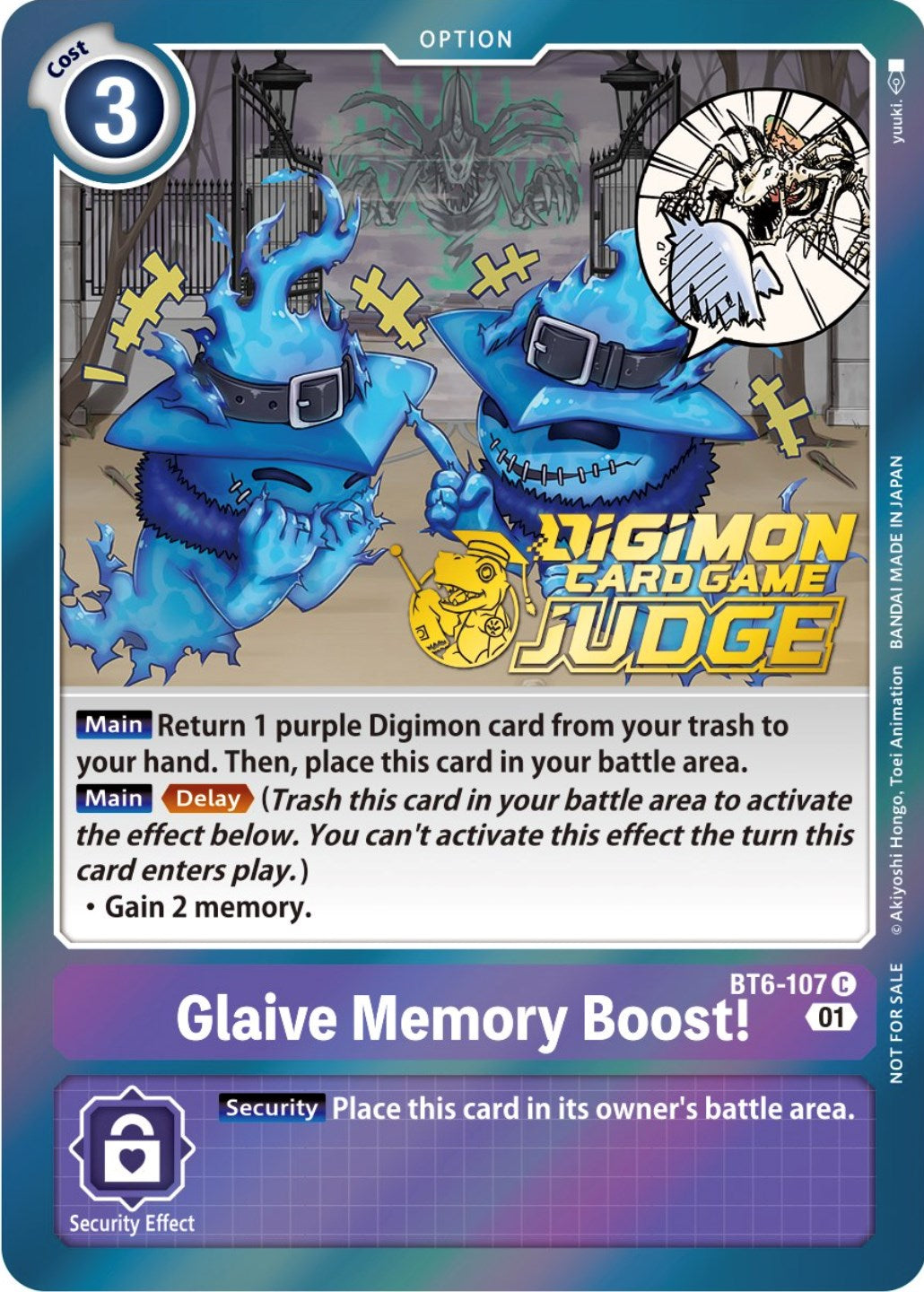 Glaive Memory Boost! [BT6-107] (Judge Pack 3) [Double Diamond Promos] | Black Swamp Games