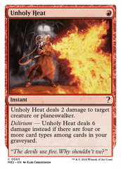 Unholy Heat (White Border) [Mystery Booster 2] | Black Swamp Games