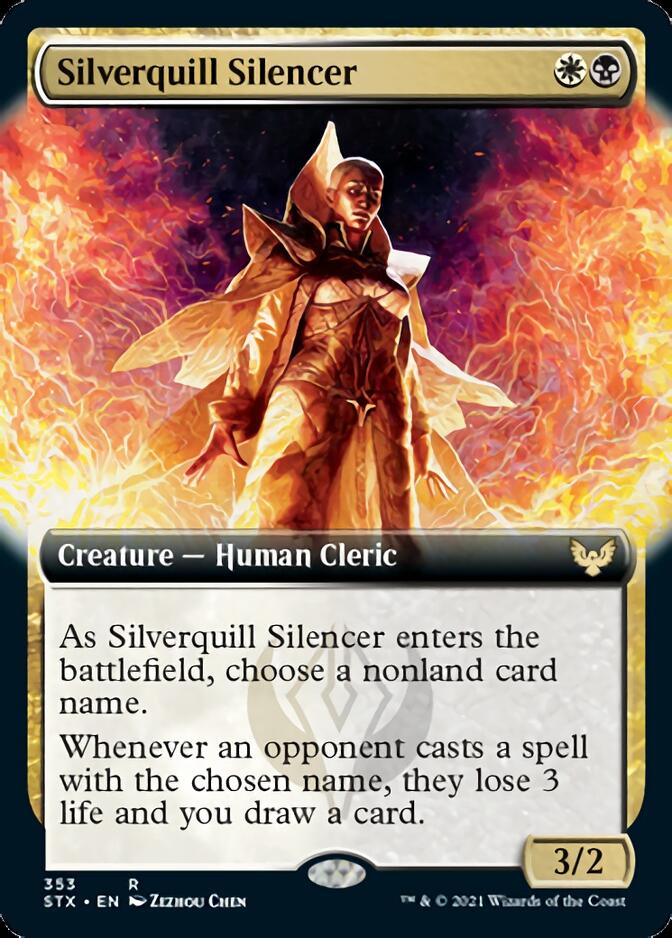 Silverquill Silencer (Extended Art) [Strixhaven: School of Mages] | Black Swamp Games