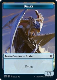 Drake // Hydra Double-Sided Token [Zendikar Rising Tokens] | Black Swamp Games