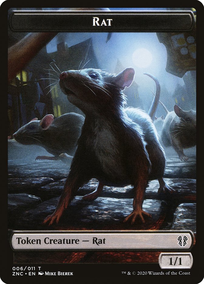 Faerie Rogue // Rat Double-Sided Token [Zendikar Rising Commander Tokens] | Black Swamp Games