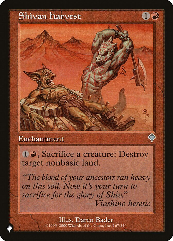 Shivan Harvest [The List] | Black Swamp Games