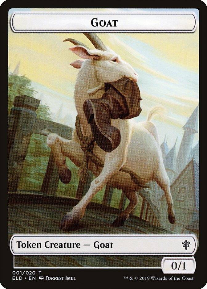 Goat Token [Throne of Eldraine Tokens] | Black Swamp Games