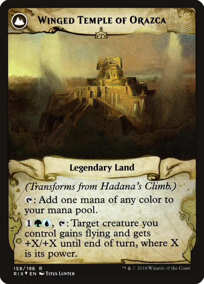 Hadana's Climb // Winged Temple of Orazca [Rivals of Ixalan Prerelease Promos] | Black Swamp Games