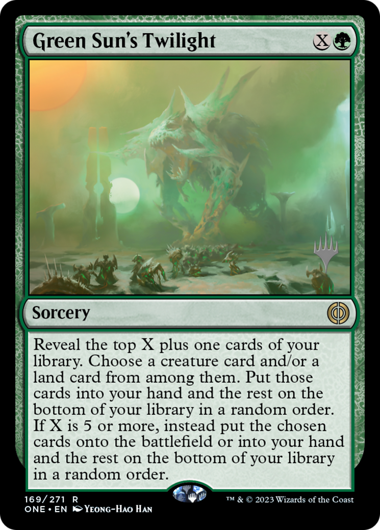 Green Sun's Twilight (Promo Pack) [Phyrexia: All Will Be One Promos] | Black Swamp Games