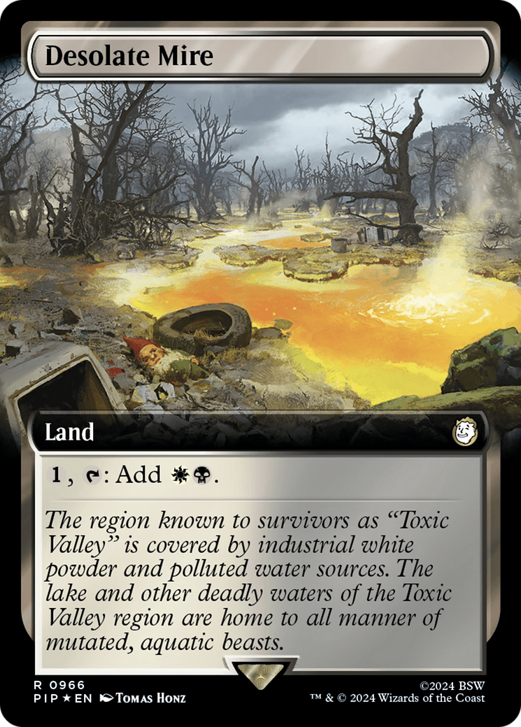 Desolate Mire (Extended Art) (Surge Foil) [Fallout] | Black Swamp Games