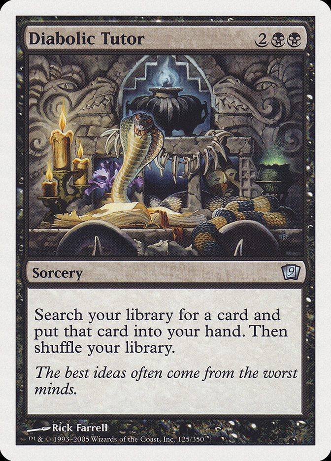 Diabolic Tutor [Ninth Edition] | Black Swamp Games