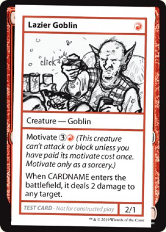 Lazier Goblin (2021 Edition) [Mystery Booster Playtest Cards] | Black Swamp Games