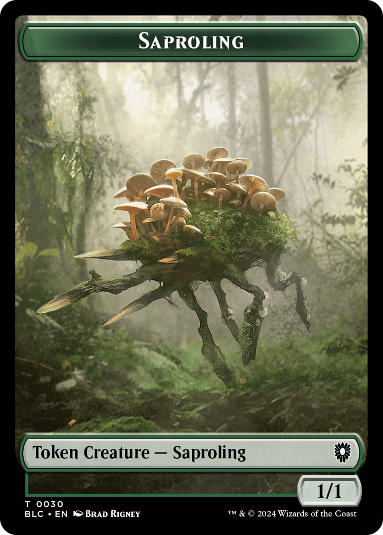 Hamster // Saproling Double-Sided Token [Bloomburrow Commander Tokens] | Black Swamp Games