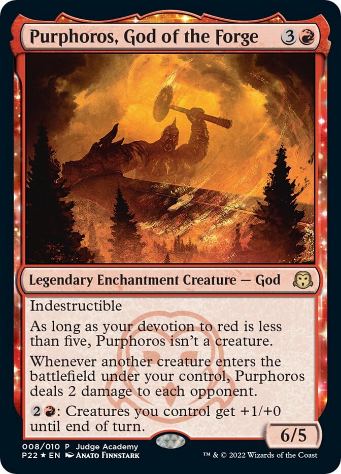 Purphoros, God of the Forge [Judge Gift Cards 2022] | Black Swamp Games