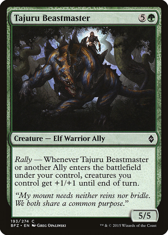 Tajuru Beastmaster [Battle for Zendikar] | Black Swamp Games