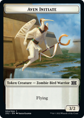 Boar // Aven Initiate Double-Sided Token [Double Masters 2022 Tokens] | Black Swamp Games