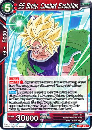 SS Broly, Combat Evolution (BT11-015) [Vermilion Bloodline] | Black Swamp Games