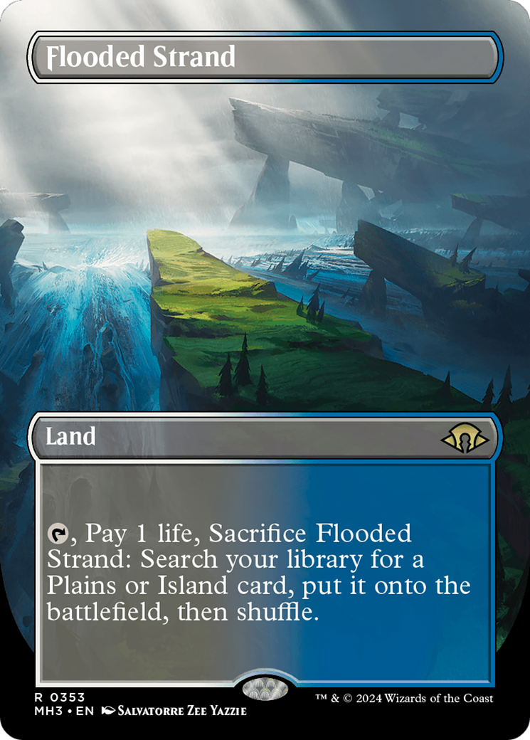Flooded Strand (Borderless) [Modern Horizons 3] | Black Swamp Games